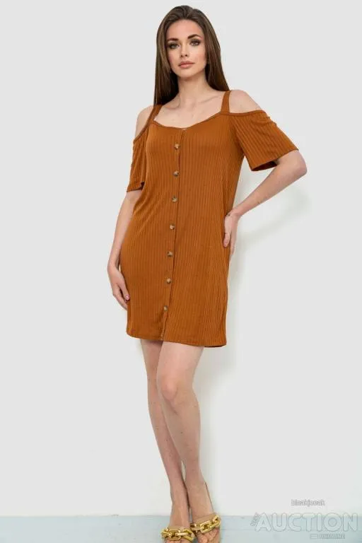 Сукня, цвет коричневый, 244R269 Ціна