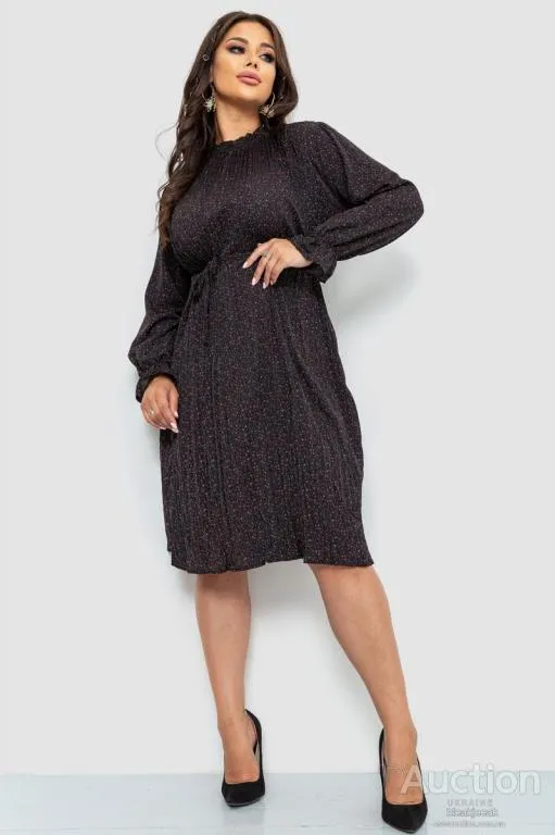 Купити Платье шифоновое  свободного кроя, цвет черно-красный, 204R701-1