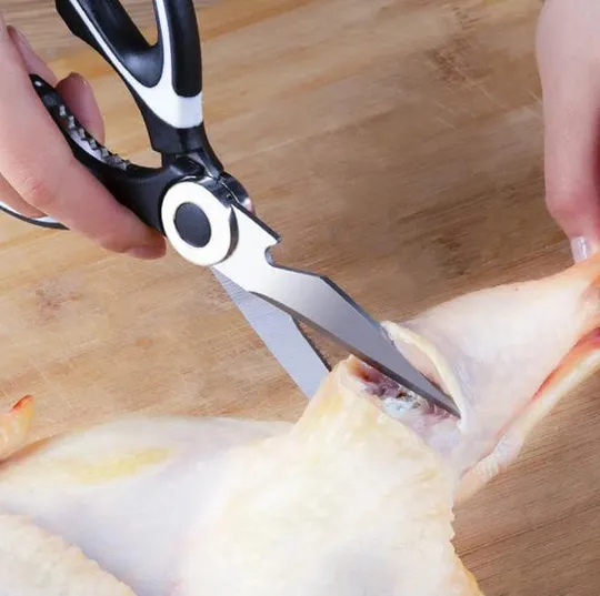 Кухонные ножницы с орехоколом и открывалкой металлические 20*9*1,5 см в чехле Продаж