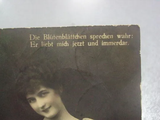 открытка  девушка с цветами берлин 1915 №1536 З аукціону