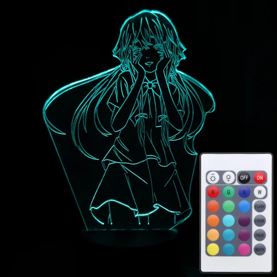 Акриловий світильник-нічник з пультом 16 кольорів Юно Гасай tty-n001645 Ціна