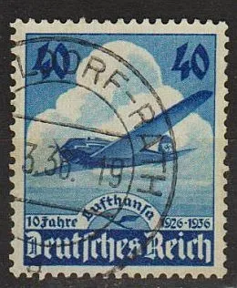 фото, 1936 - Рейх - 10 років Люфтганза Mi.603 _4.0 €