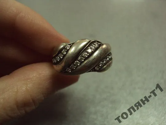кольцо женское серебро 925" 4,48 г 18,5 р №15054 Інтернет-аукціон