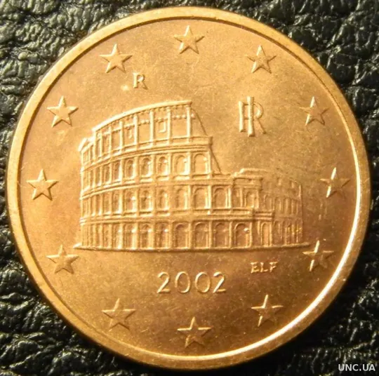5 євроцентів 2002 Італія Ціна