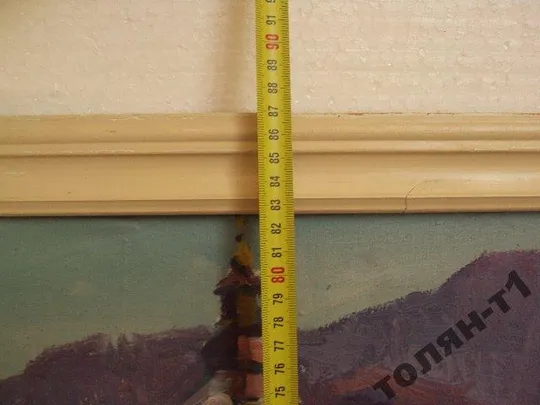 картина Зимний пейзаж Сяркевич. холст масло С рамой 76х87 см, без рамы 68х78 см №9 Недорого