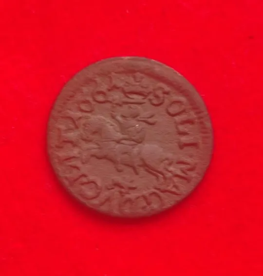 1661 год монета солид Польша Ян 2-й Казимир всадник с мечом,Состояние! nk784 Ціна