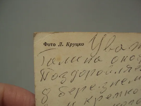 Открытка 8 марта цветы тюльпаны в вазе фото Л. Круцко 1983 год №17916 Інтернет-аукціон