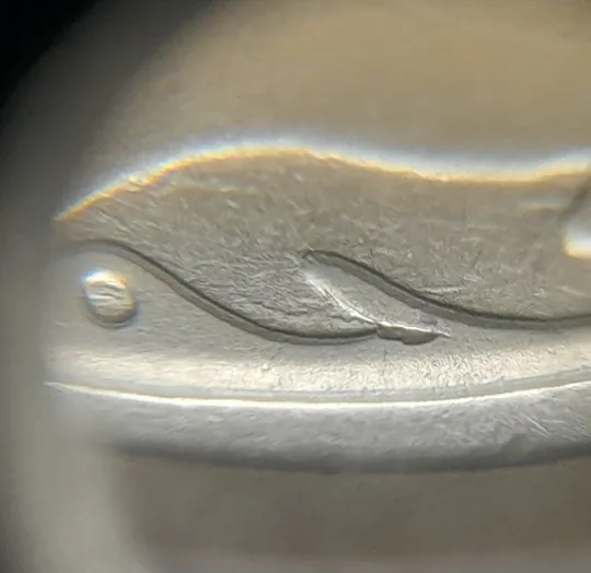 Купити (7351) 50 копійок 1992 1АГм брак XXXL (викрошка на реверсі) + розкол (50 копеек 1992 1АГм трапеція трапеция)