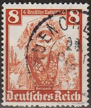 фото, 1935 - Рейх - Народні костюми 8 Mi.592 _гаш _2,0 €