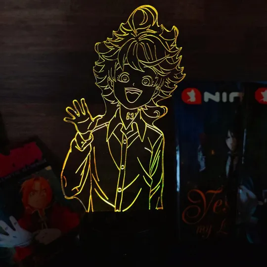 Акриловий світильник-нічник Емма The Promised Neverland жовтий tty-n001769 Ціна