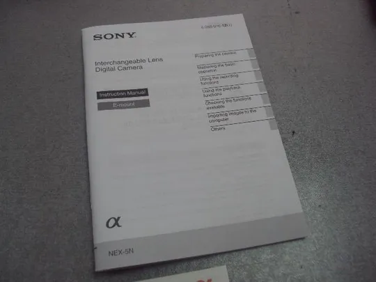 фотоаппарат sony nex 5n инструкция установочный диск №6013 З аукціону