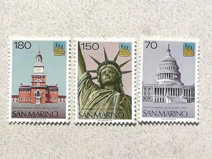 фото, Серія поштових марок Сан-Марино 1976 рік **