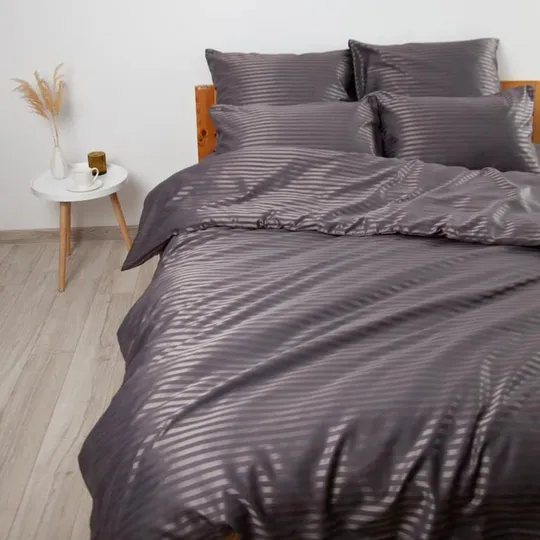 Постельное белье евро ТЕП Sateen Shine Graphite 2-04120-28493 200х215 см графитовое З аукціону