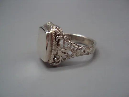 Мужское кольцо ажурный перстень печатка серебро 925 проба Украина вес 12,07 г размер 24 №15947 Де купити