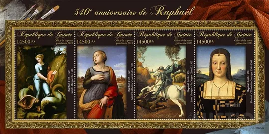 Купити Гвинея-Живопись- Рафаэль - 2023. Чистый полный красивый комплект. MNH.