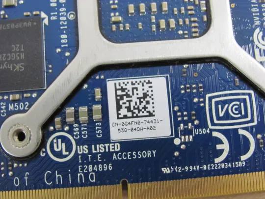 580-15 відеокарта  NVIDIA Quadro K2100m N15p-Q3-A1 0G4FN0  для Dell Precision M4800 оригінал Де купити