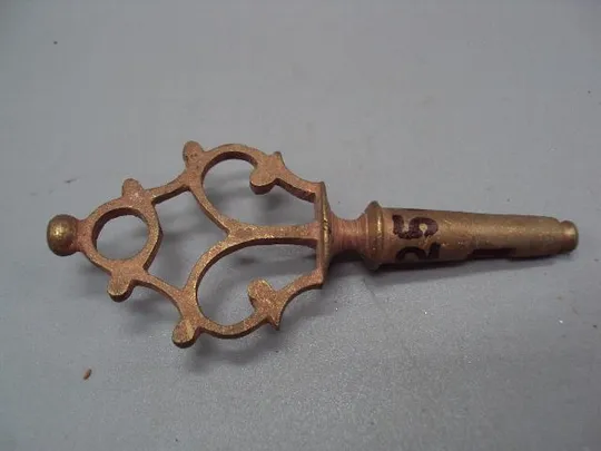 Ключ от самовара латунь маленький тонкий ключик самовар длина 8,5 см №13506 З аукціону