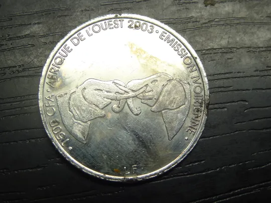 1500 франків Кот-д&#039;Івуар 2003 Слон саванний Ціна