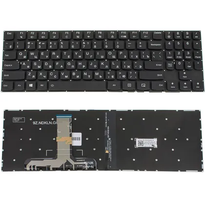 фото, Клавіатура для ноутбука LENOVO (Legion: Y520-15) rus, black, без фрейма, підсвічування клавіш(оригінал)