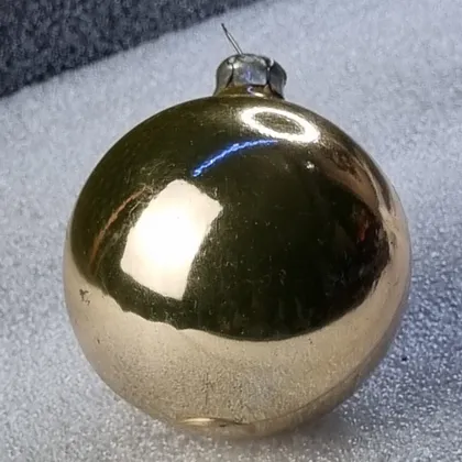 фото, Елочная игрушка ссср "шар золотой"