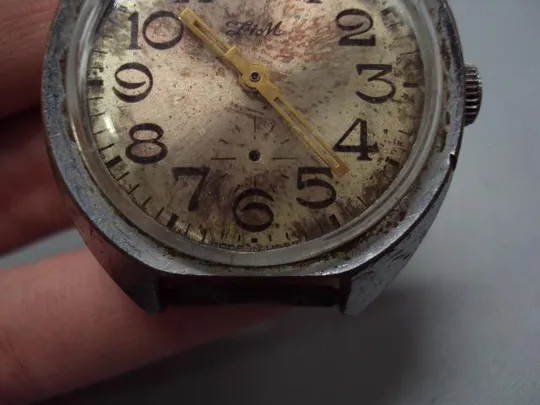 Мужские наручные часы Зим 15 камней экспорт ссср ZiM не на ходу размер 3,6х3,9 см №14702 Де купити