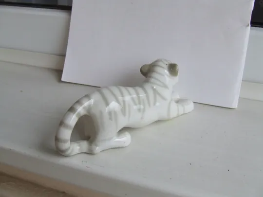 Фарфор тигр африканські звірі. раз.16х6 см. 1970 р. ссср. поллоне. З аукціону