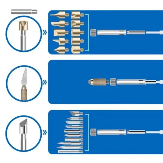 Купити Набір насадок для випалювання по дереву (PW-D28)