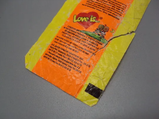 Обертка от жвачки love is 1995 Turkey фантик этикетка Турция №17883мя Продаж