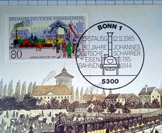 Купити Картмаксимум поштова картка 150 річниця Німецької залізниці 1985 Бонн Fa