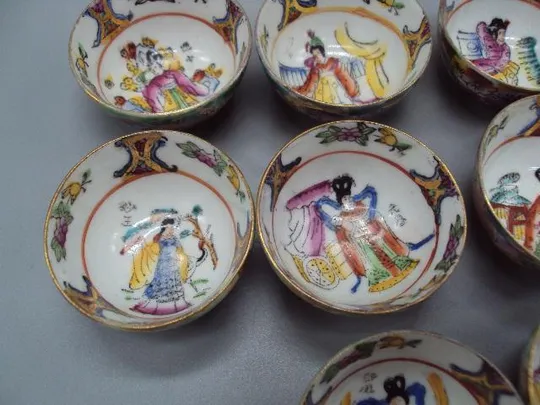 Рюмки для саке фарфор Япония рюмка высота 2,4 см, диаметр 4,8 см лот 10 шт №13667 Де купити