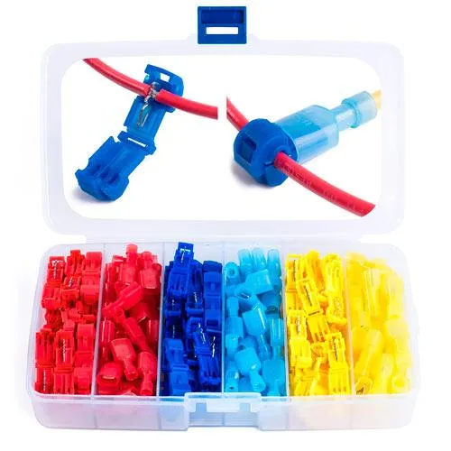 Набор клемм Т-образных 120шт обжимных с изоляцией для быстрой обжимки Ціна