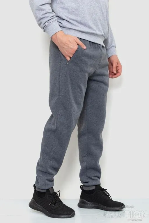 Спорт штаны мужские на флисе, цвет серый, 244R41515 З аукціону
