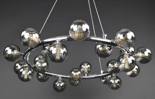 Люстра подвесная на 25 лампочек 27785 Хром 40-170х72х72 см. Характеристики