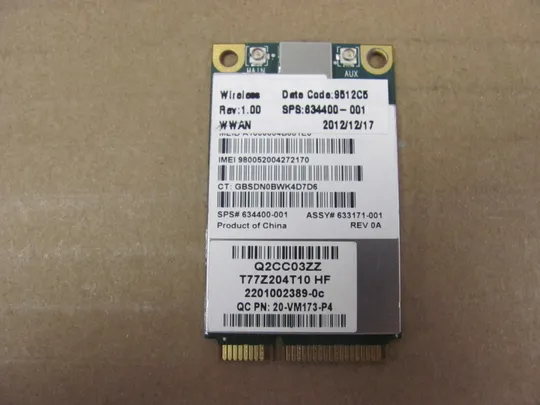772-17 3G модем SIERRA MC8355 634400-001  для HP Folio 9470m, 9480m оригінал Ціна