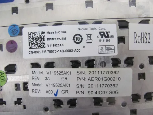 №283-10 клавіатура робоча 029K02 032J3M для DELL Vostro 3350 V3350 оригінал Інтернет-аукціон