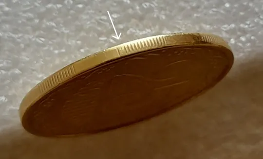 (8173) 25 копійок 2014 викрошка на гурті у сегменті на 8 год. (25 копеек 2014 брак гурта) Продаж