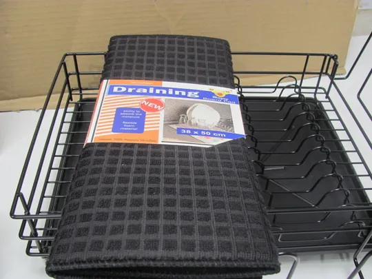 Стійка для посуду LINFELDT® Black 42,5 x 31,5 x 14,5 см металева на 10 тарілок 20+ столових приборів (12) З аукціону