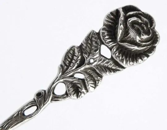 Срібні ложечки Rose 2 шт. #3 800 проба Germany З аукціону