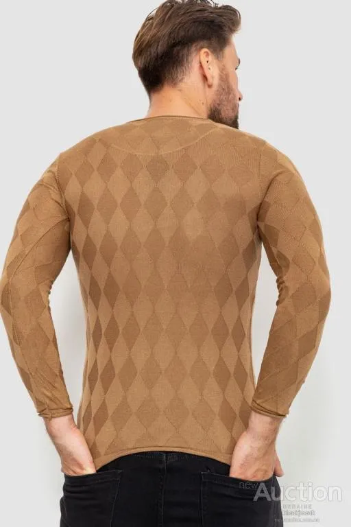 Свитер мужской, цвет коричневый, 235R2010 Продаж
