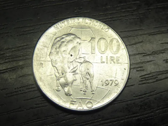 100 лір Італія 1979 Продовольча програма Ціна