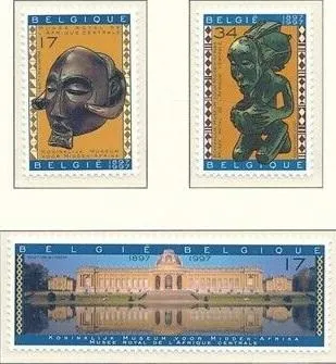 фото, Бельгия Африканские маски Музей 1997 MNH