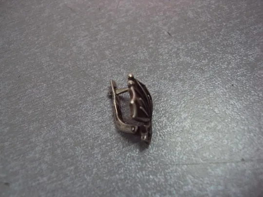 Серьга кульчик цветочек лист листочек серебро 925 проба украина вес 1,84 г №11110 З аукціону