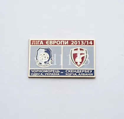 фото, Футбол значок - ФК Черноморец Одесса - ФК Секндербеу Албания ЛЕ 2013-14
