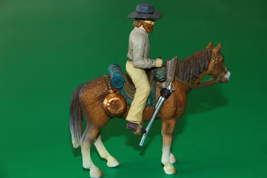 ТРАПЕР КОВБОЙ СТАРАТЕЛЬ НА КОНІ траппер SCHLEICH 90-100мм ФРГ ФРН Продаж