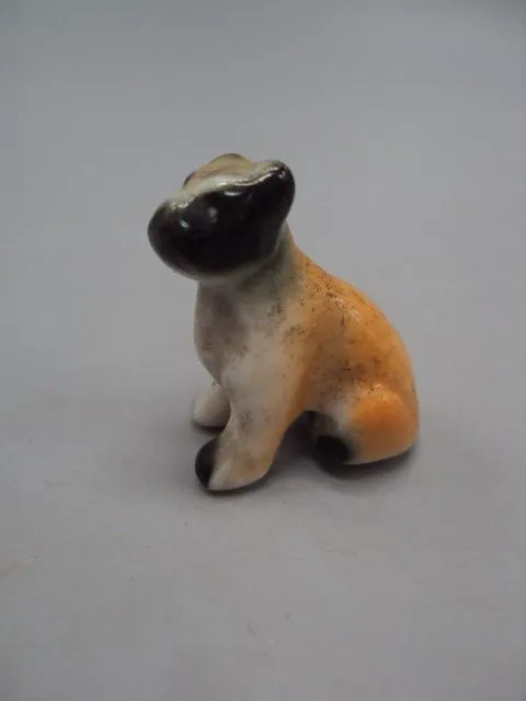 Фигура фарфор статуэтка миниатюра Германия собака щенок собачка бульдог высота 3,1 см №35 Ціна