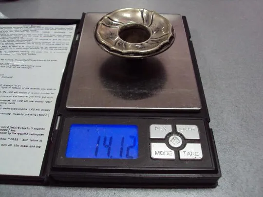 Деталь подсвечник верхняя часть верхушка серебро 800 проба вес 14,12 г размер 2,4 х 5,9 см №13572 Характеристики