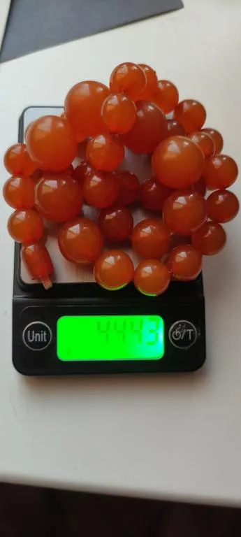 Отличное состояние!Янтарное ожерелье, крупные бусы, Балтийский янтарь 1970-е годы длина 48 см  bn712 Продаж