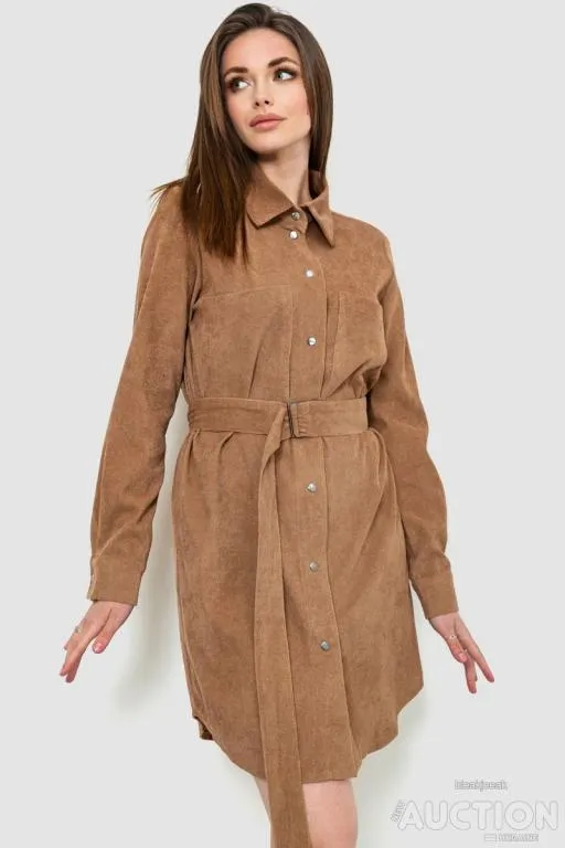 Купити Платье-рубашка, цвет темно-бежевый, 102R5135