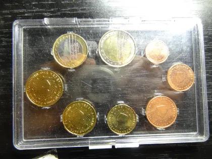 фото, Комплект євромонет Нідерландів 2003 UNC (Королева Беатрікс) повний комплект