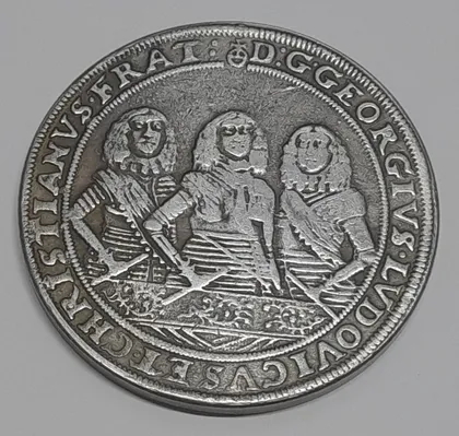 фото, THALER 1659 р., GEORGIVS-LUDOVIC-CHRISTIAN. Копія.